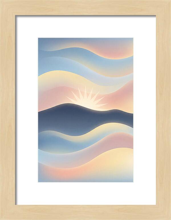 Sunstar Burst Behind Mountain Edge