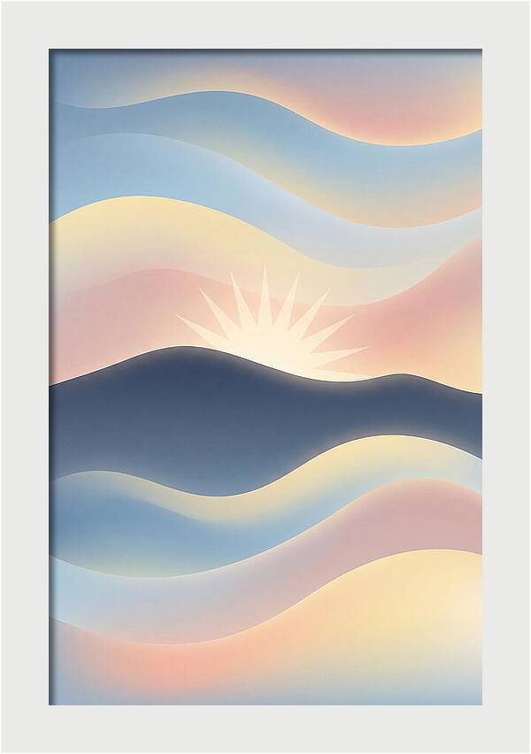 Sunstar Burst Behind Mountain Edge