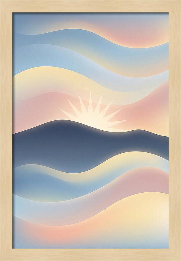 Sunstar Burst Behind Mountain Edge