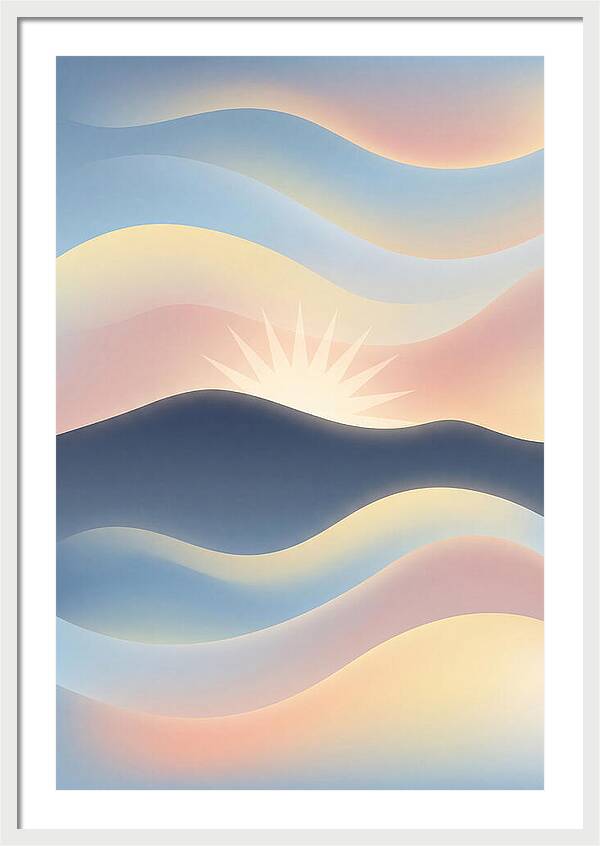Sunstar Burst Behind Mountain Edge