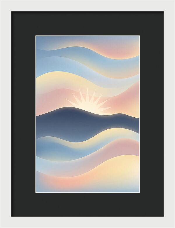 Sunstar Burst Behind Mountain Edge