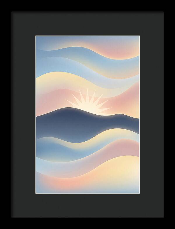 Sunstar Burst Behind Mountain Edge
