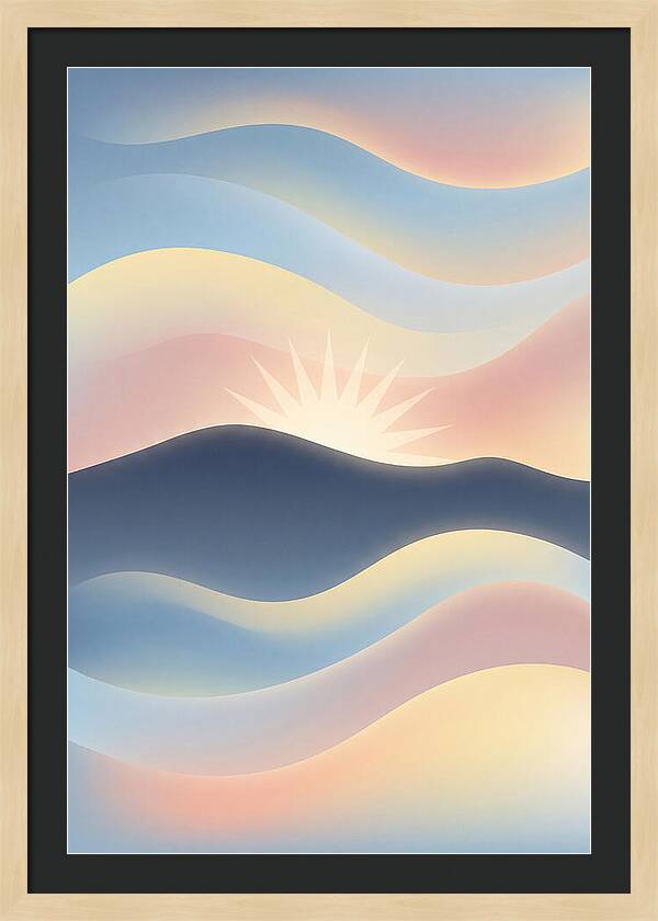 Sunstar Burst Behind Mountain Edge