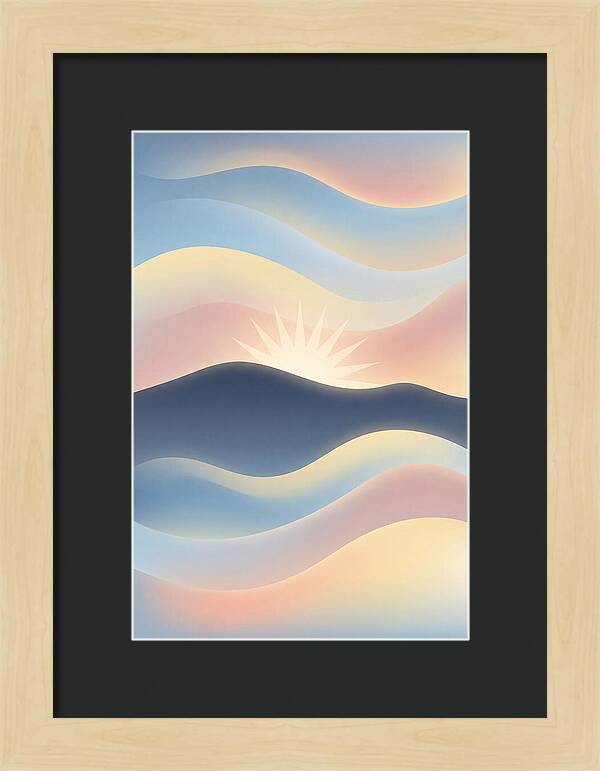 Sunstar Burst Behind Mountain Edge