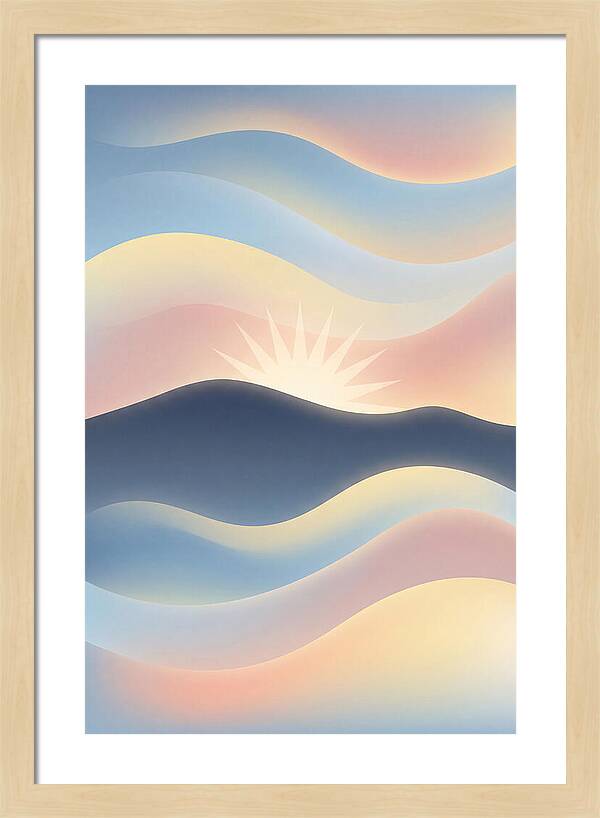 Sunstar Burst Behind Mountain Edge