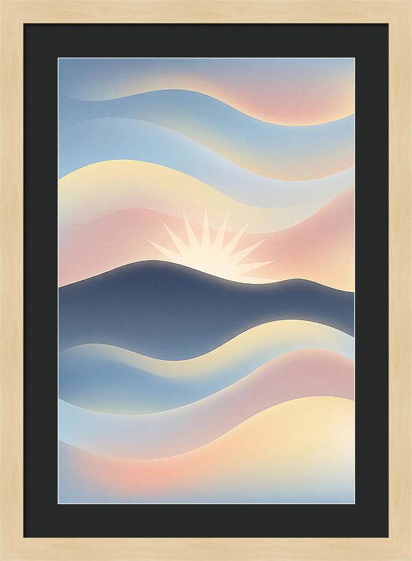 Sunstar Burst Behind Mountain Edge