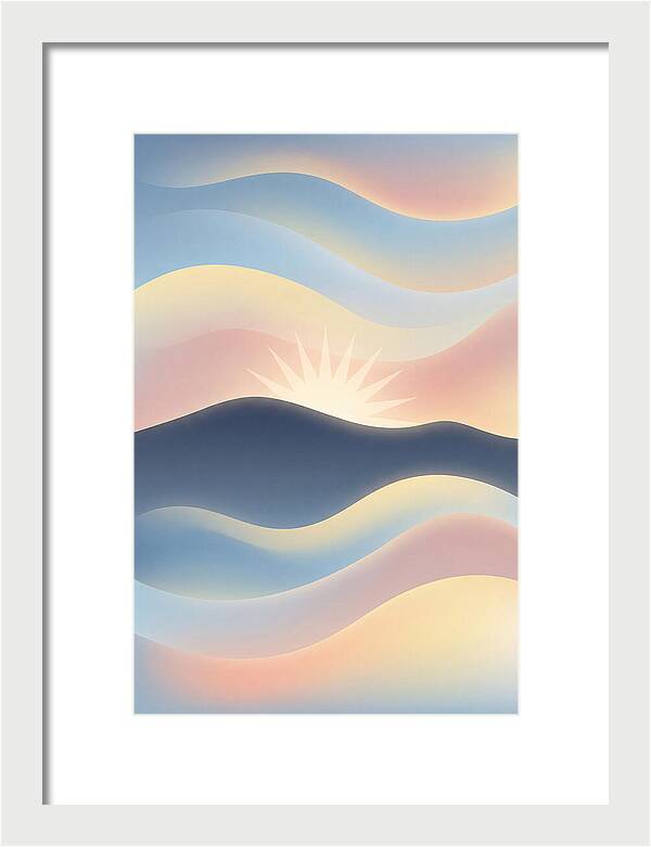 Sunstar Burst Behind Mountain Edge