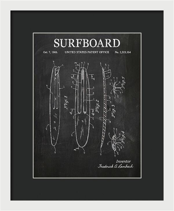 Surfboard Chalkboard Patent Us3323154a
