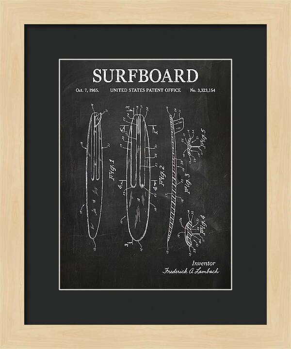 Surfboard Chalkboard Patent Us3323154a