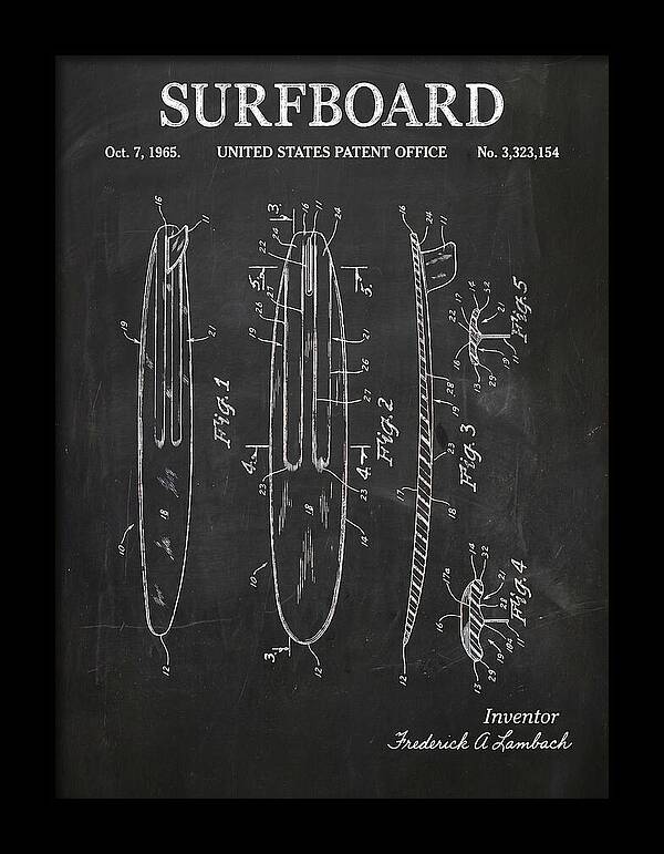 Surfboard Chalkboard Patent Us3323154a