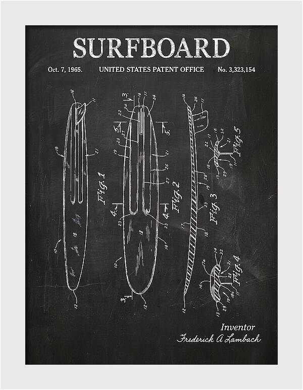 Surfboard Chalkboard Patent Us3323154a
