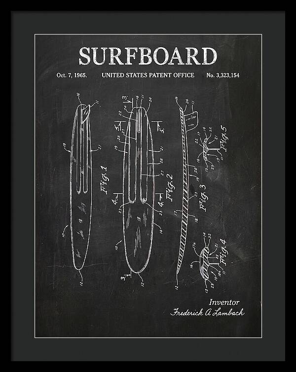 Surfboard Chalkboard Patent Us3323154a