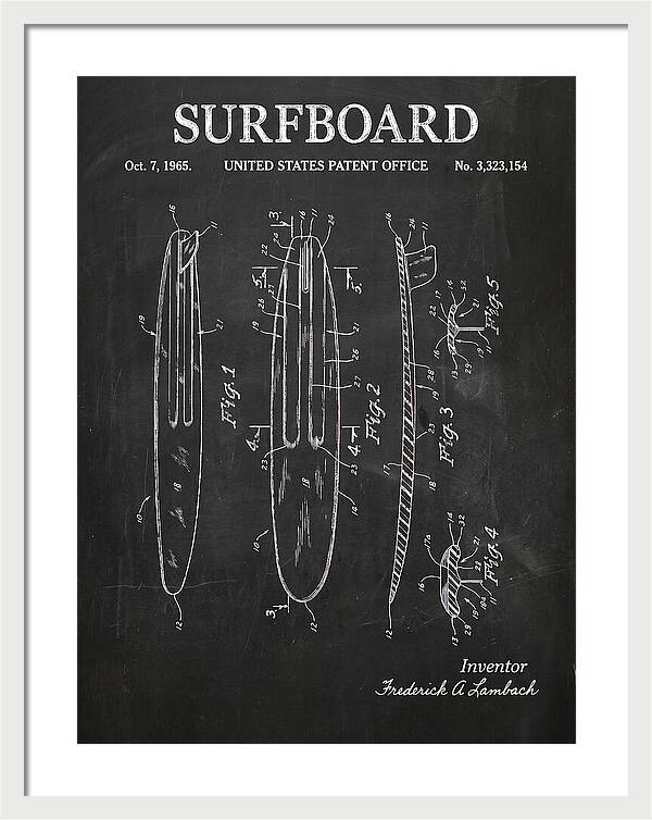 Surfboard Chalkboard Patent Us3323154a