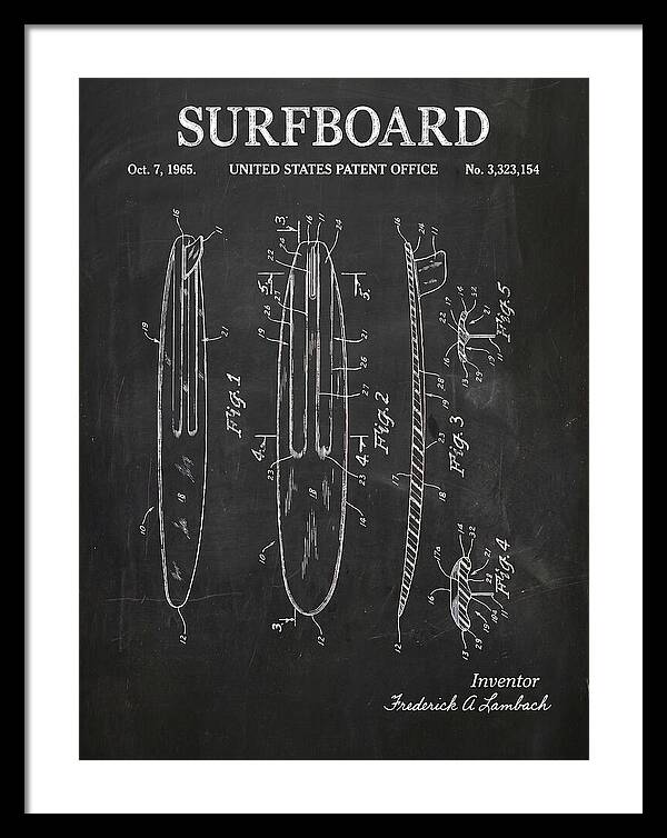 Surfboard Chalkboard Patent Us3323154a