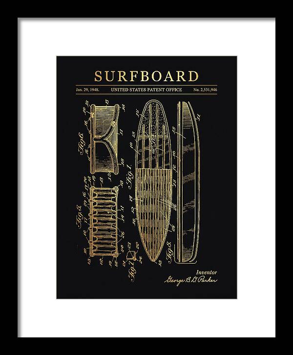 Surfboard Gold Patent Us2531946a