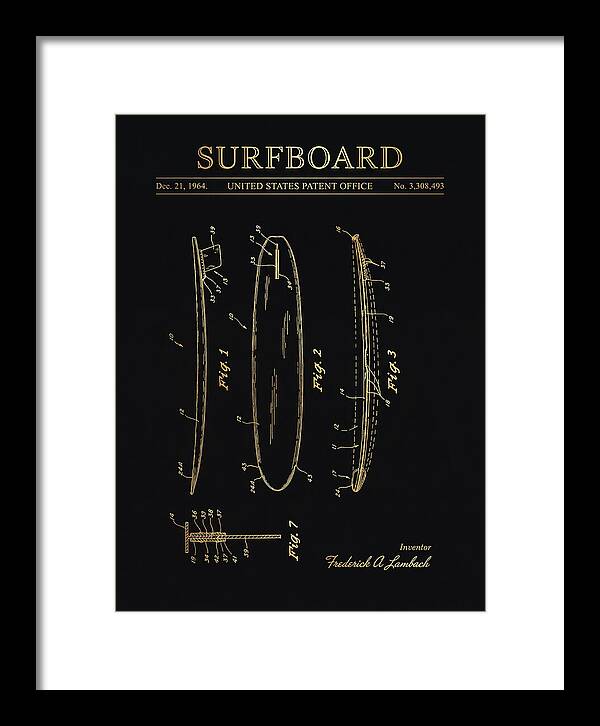 Surfboard Gold Patent Us3308493a