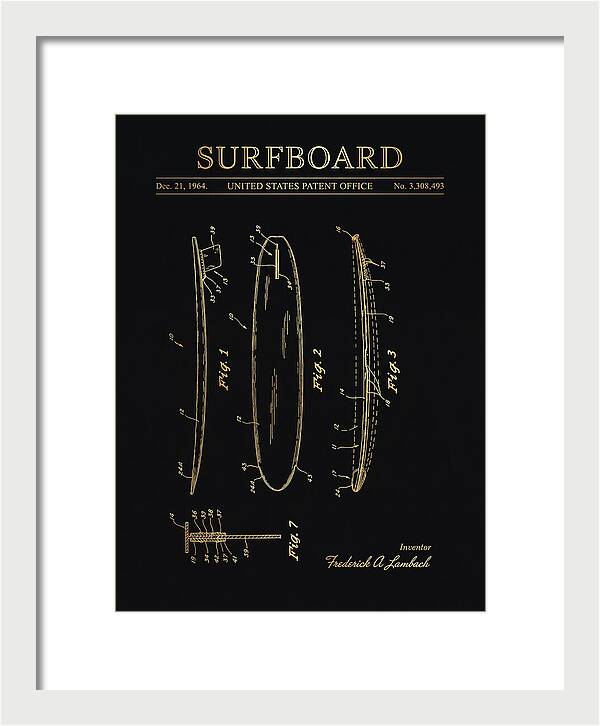 Surfboard Gold Patent Us3308493a