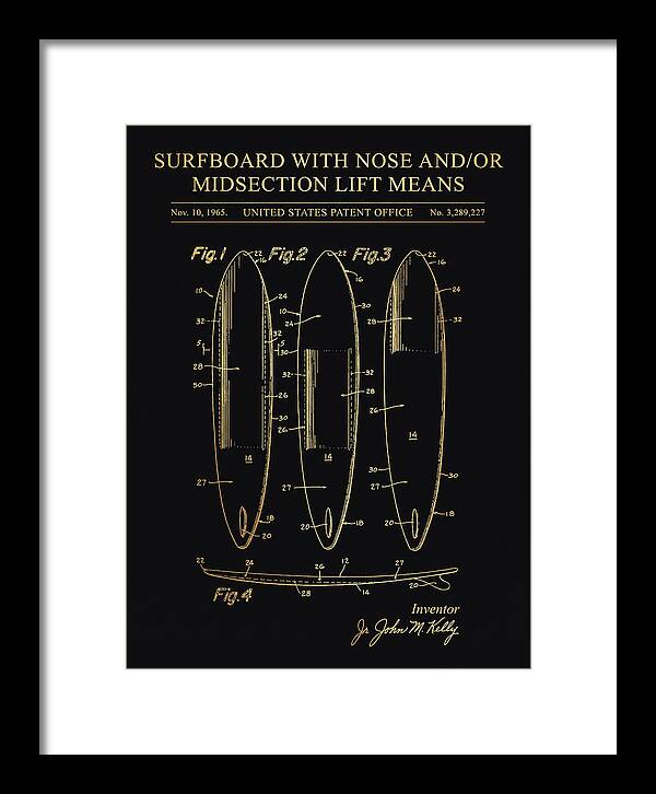 Surfboard With Nose And/or Midsection Lift Means Gold Patent Us3289227a