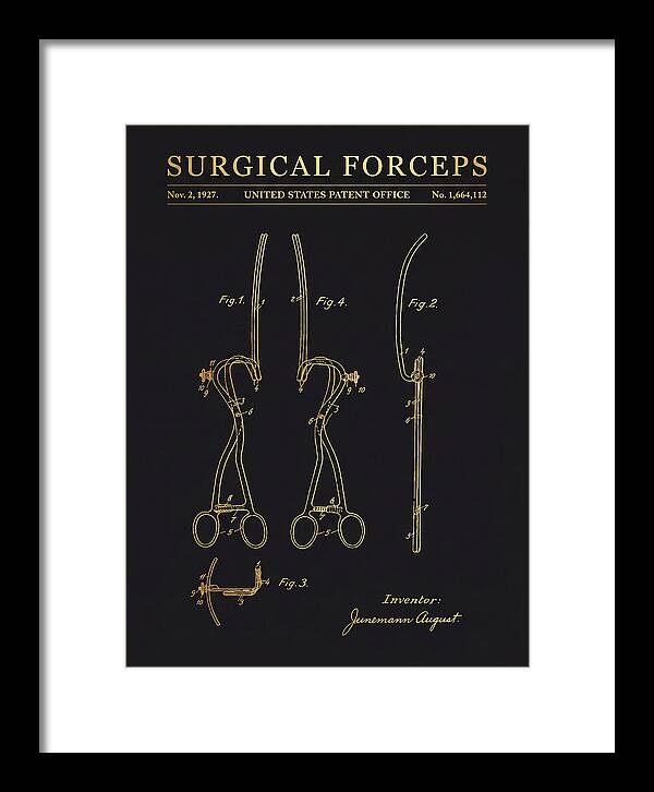 Surgical Forceps Gold Patent Us1664112a