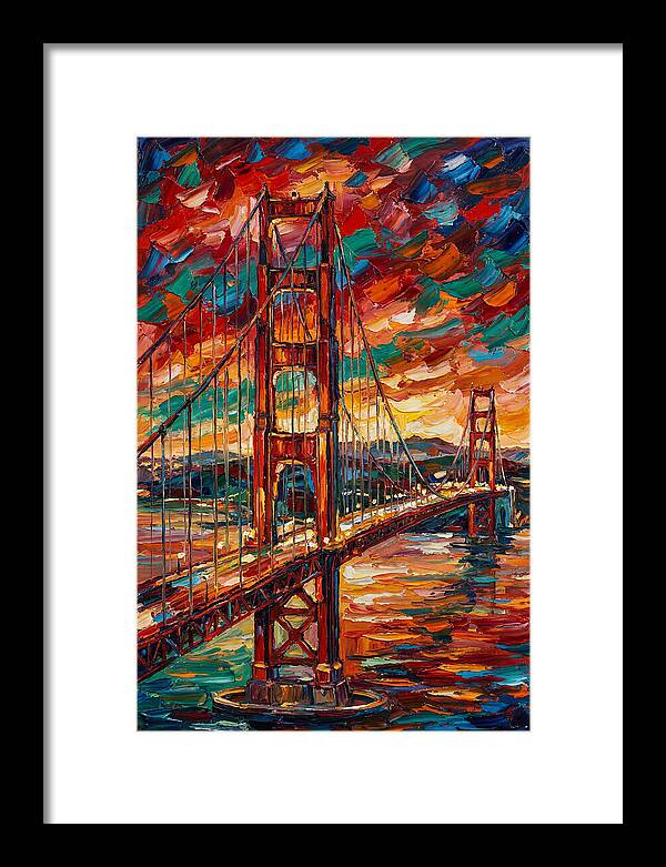 Suspension Bridge At Sunset