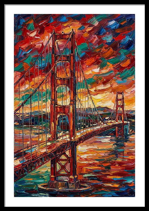 Suspension Bridge At Sunset
