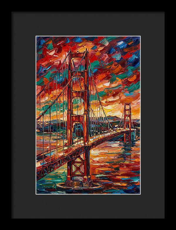 Suspension Bridge At Sunset
