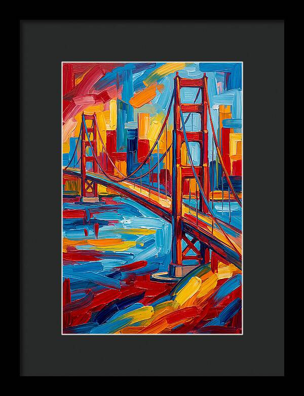 Suspension Bridge In Vibrant Colors