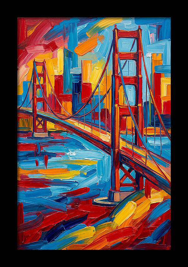 Suspension Bridge In Vibrant Colors