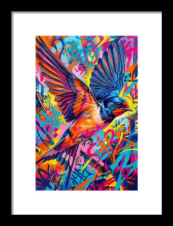 Swallow In Vibrant Flight