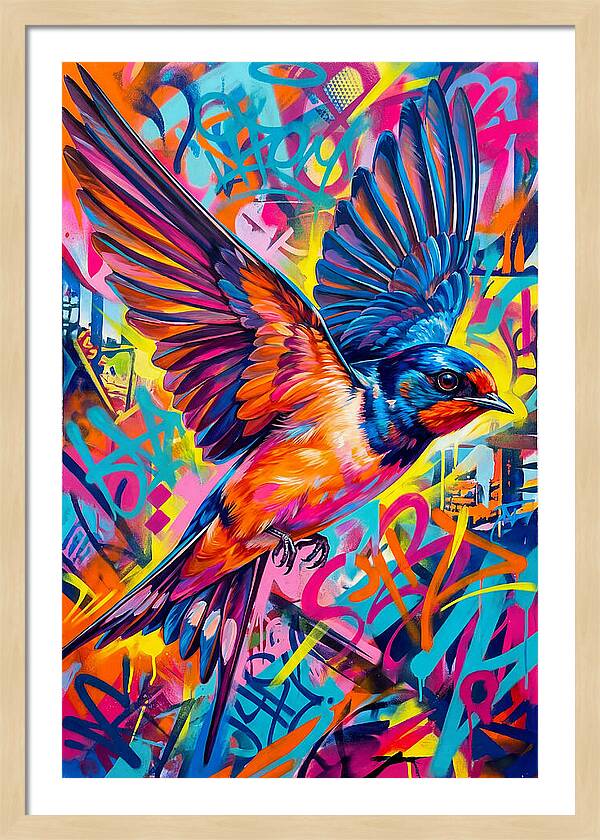 Swallow In Vibrant Flight