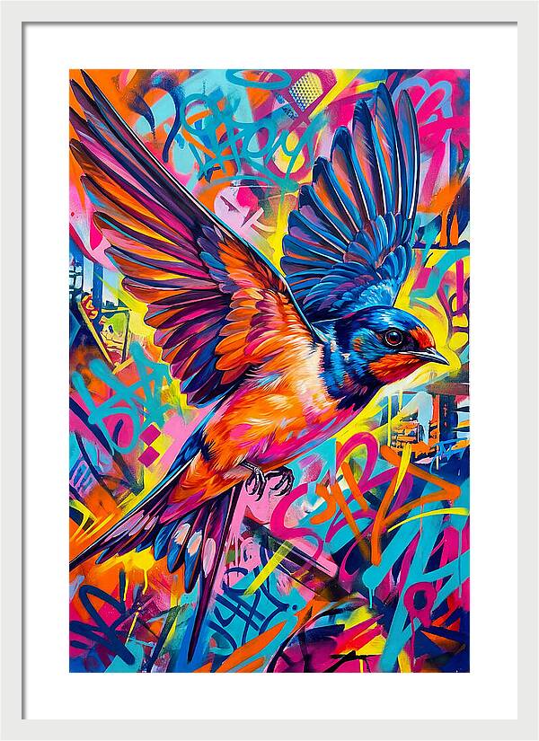 Swallow In Vibrant Flight