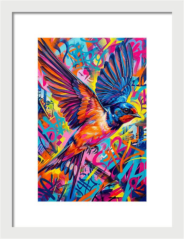 Swallow In Vibrant Flight