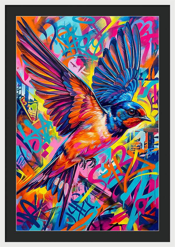 Swallow In Vibrant Flight