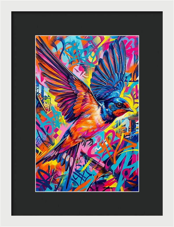 Swallow In Vibrant Flight