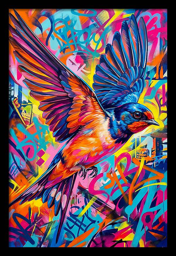 Swallow In Vibrant Flight