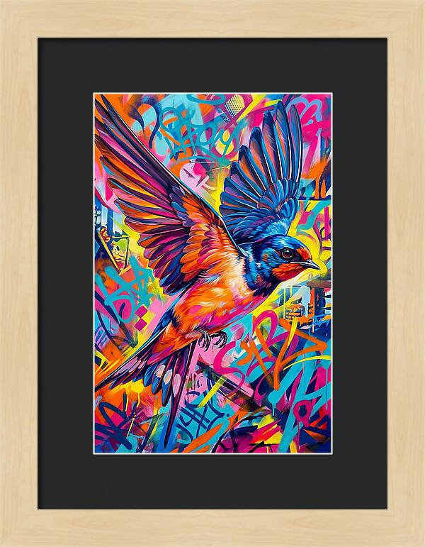 Swallow In Vibrant Flight