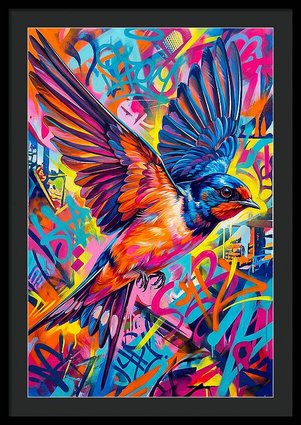 Swallow In Vibrant Flight