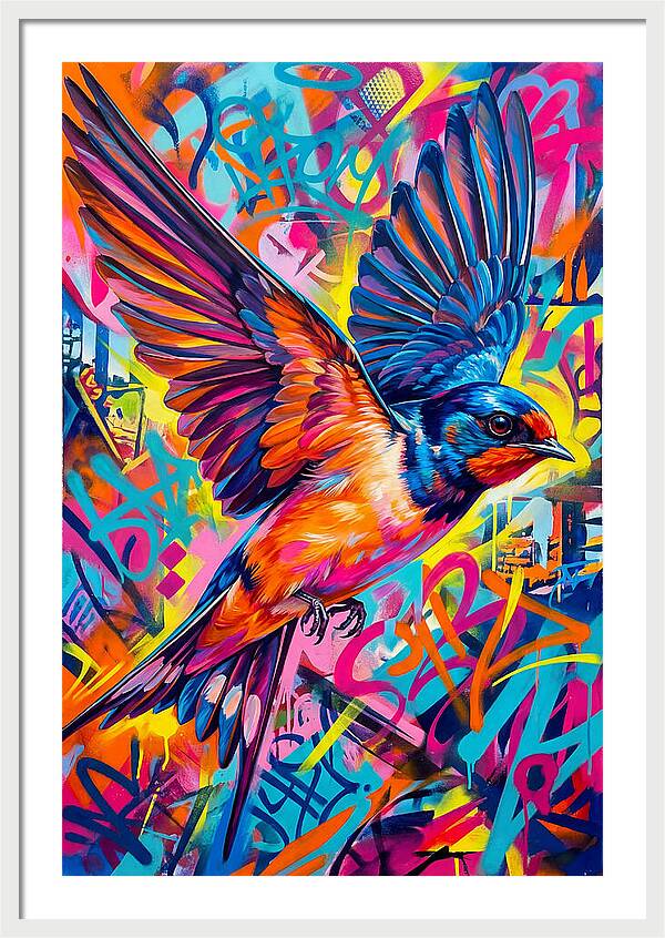 Swallow In Vibrant Flight