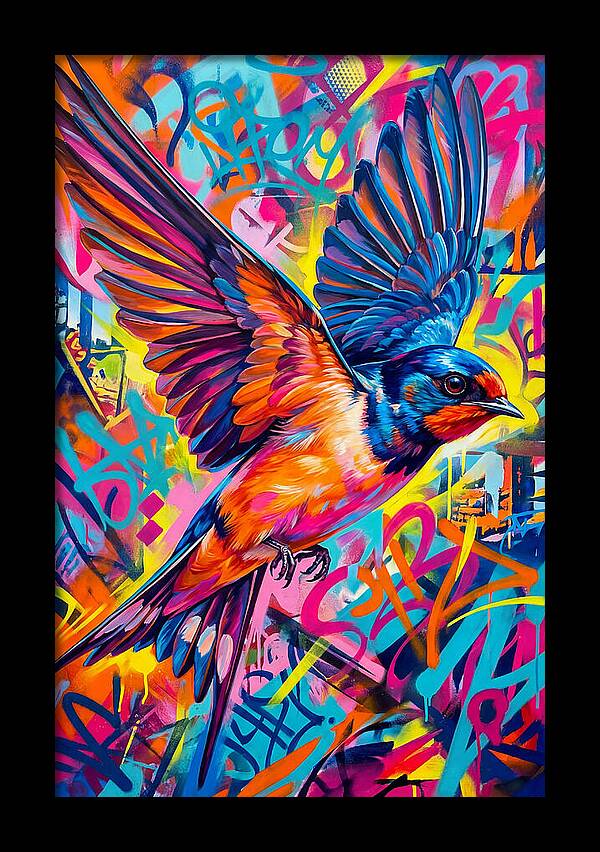 Swallow In Vibrant Flight