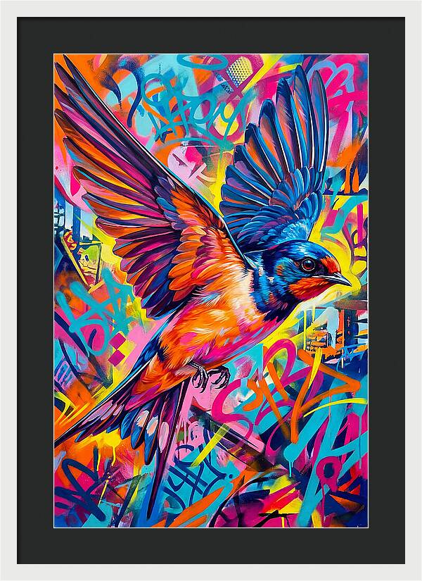 Swallow In Vibrant Flight