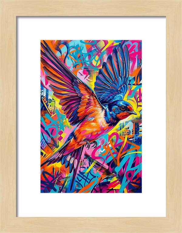 Swallow In Vibrant Flight