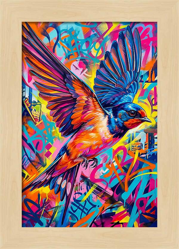 Swallow In Vibrant Flight
