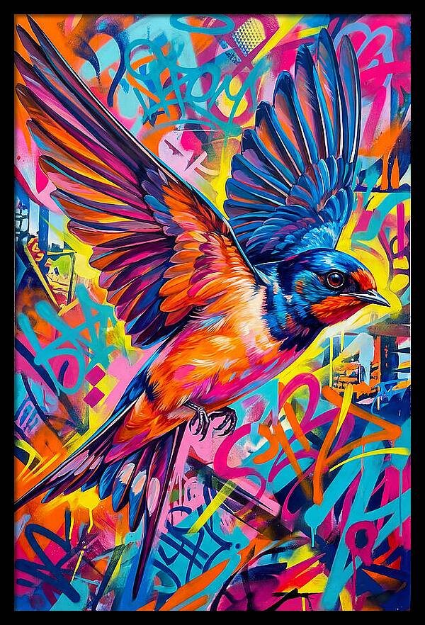 Swallow In Vibrant Flight