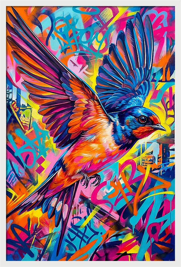 Swallow In Vibrant Flight