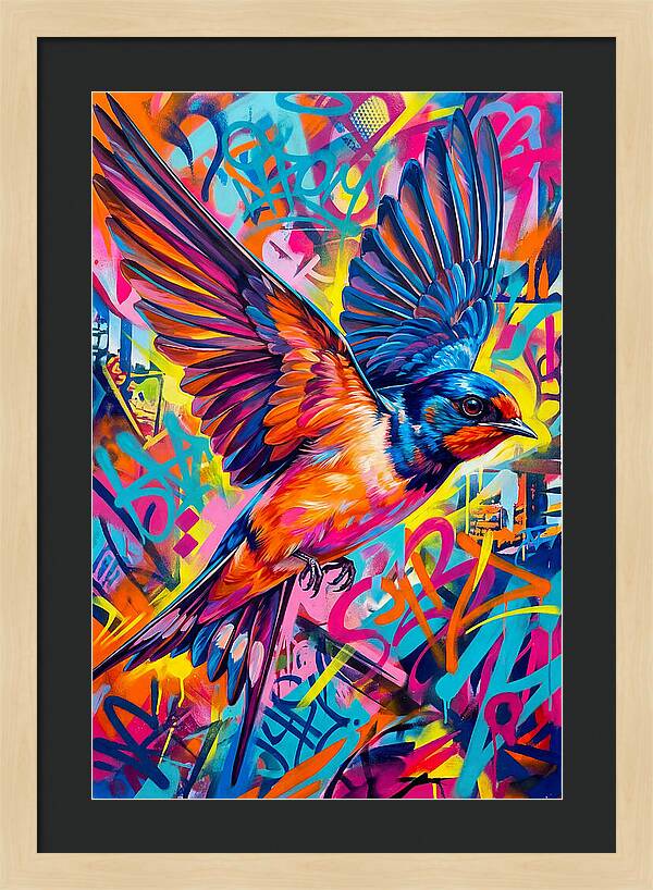 Swallow In Vibrant Flight