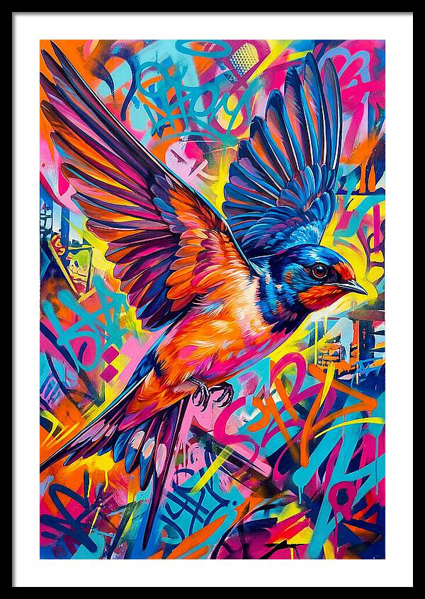 Swallow In Vibrant Flight