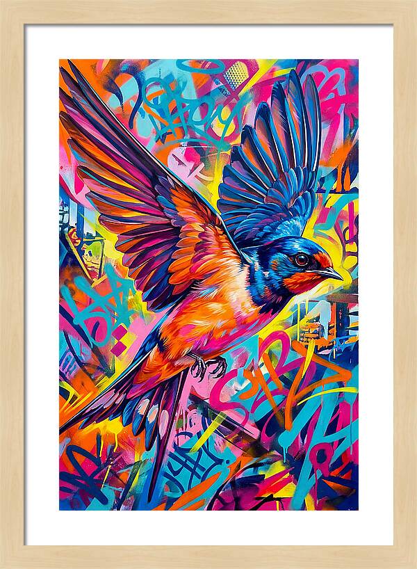 Swallow In Vibrant Flight