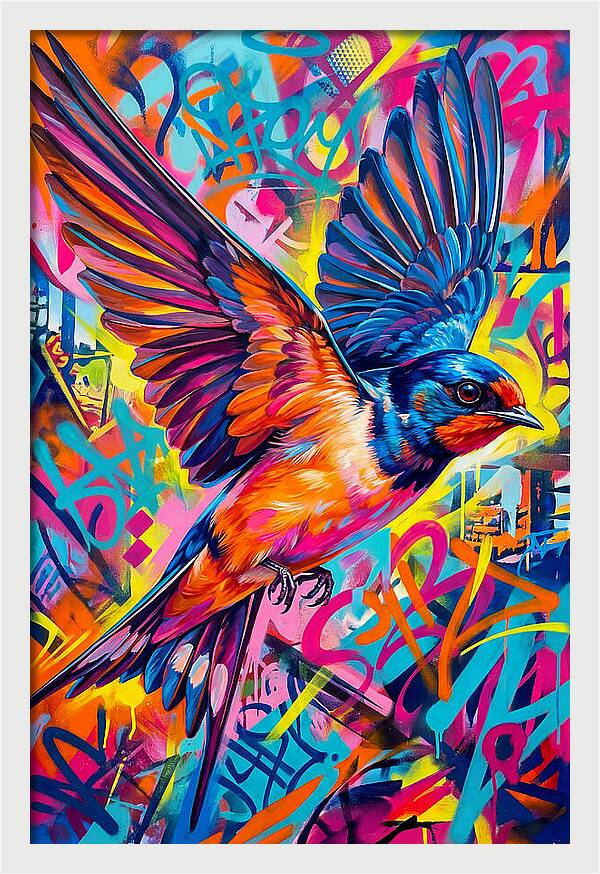Swallow In Vibrant Flight