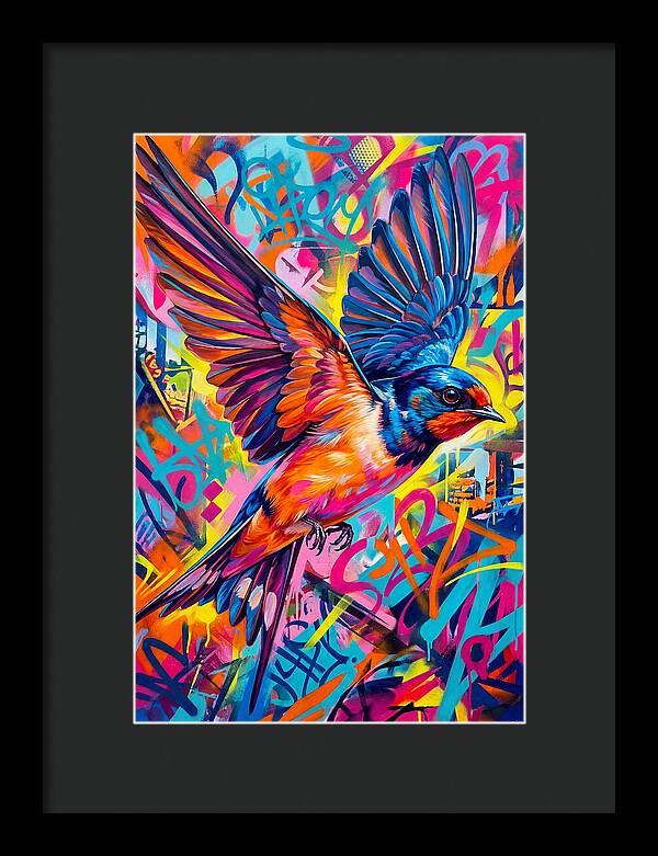 Swallow In Vibrant Flight
