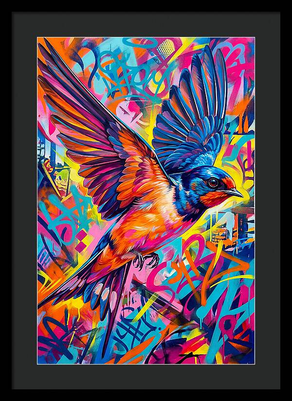 Swallow In Vibrant Flight